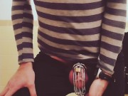 Leaking away after making a video for Miss Allie in hopes she might permit me an orgasm 8/16