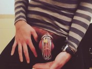 Leaking away after making a video for Miss Allie in hopes she might permit me an orgasm 9/16