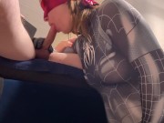 SPIDER girl suck huge cock till Oral Pulsating CREAMPIE 3/16