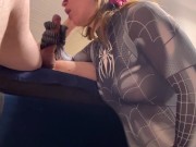 SPIDER girl suck huge cock till Oral Pulsating CREAMPIE 6/16