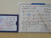 The area of square formed by overlapping 2 squares.[JapanMath]() 10/16