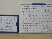 The area of square formed by overlapping 2 squares.[JapanMath]() 14/16