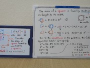 The area of square formed by overlapping 2 squares.[JapanMath]() 4/16