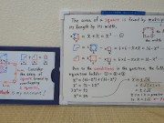 The area of square formed by overlapping 2 squares.[JapanMath]() 6/16
