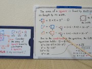 The area of square formed by overlapping 2 squares.[JapanMath]() 8/16