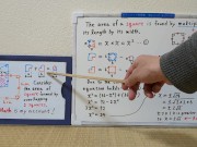 The area of square formed by overlapping 2 squares.[JapanMath]() 9/16