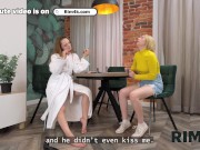 RIM4K. Couple teaching their  friend how to rim. Hot fetish sex with Mila Pie, Lilith Liber & Meyoto 2/16