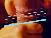 Crazy, dreamy, slowly close-up blowjob by milf , cum in mouth 14/16