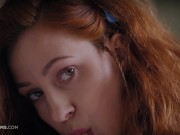 ULTRAFILMS Amazing redhead girl Cherry Candle fingering her pussy on the bed 3/16