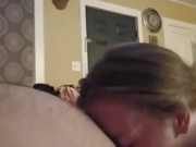 18 Yr Old Slutty BabySitter Sucks his Boss Cock in Bed 14/16