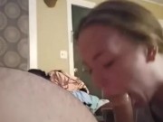 18 Yr Old Slutty BabySitter Sucks his Boss Cock in Bed 15/16