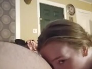 18 Yr Old Slutty BabySitter Sucks his Boss Cock in Bed 5/16