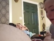 18 Yr Old Slutty BabySitter Sucks his Boss Cock in Bed 7/16