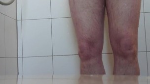 Pissing in the shower in the morning