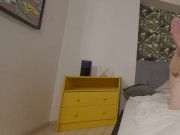 Solo babe,Ashley is rubbing with huge dildo her bald pussy,in VR 5/16