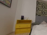 Solo babe,Ashley is rubbing with huge dildo her bald pussy,in VR 8/16