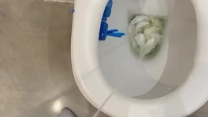 pissing on a public bathroom