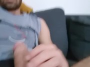 Young man satisfies himself. It squirts wonderfully 3/16