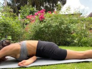 Naked Yoga in Airbnb Garden With Neighbor Watching 4/16