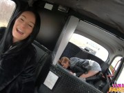 Female Fake Taxi - Two babes nick a black London taxi for lesbian sexual adventure 3/16