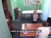 Fake Hospital Blonde babe really wants her doctor to give her bigger tits 1/16