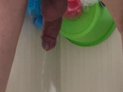 Guy pees in the bathroom rear view 14/16