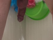 Guy pees in the bathroom rear view 15/16