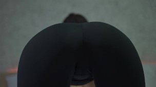 Blowjob Sounds and Pussy In Leggings Close Up