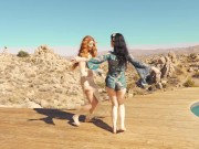 Massage at couple's retreat gets HOT and WET. - Sound Bath - Evelyn Claire, Elly Clutch 5/16