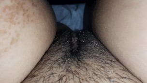 I tickle hairy pussy to orgasm