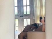 19 year old petite Colombiana sucks cock in island villa