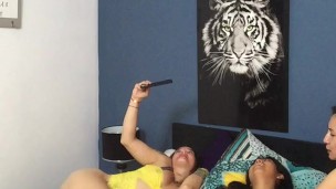 Hot friends have sex, suck their tits and have oral sex