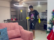 Sexy vecina viene al apartamento a pedirme que la folle duro y mas rico de lo que le hace su marido