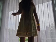 Wet Pussy eat fruits # Complimentary Fruits at Hotel balcony POV
