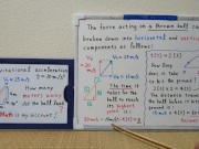 How many meters away did the ball land? 720p[JapanMath] 13/16