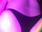 BBW rides dildo in thigh high socks 15/16