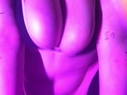 BBW rides dildo in thigh high socks 4/16