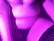 BBW rides dildo in thigh high socks 7/16