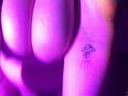 BBW rides dildo in thigh high socks 9/16