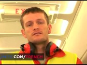 Unexpected trio with a busty flight attendant 5/16