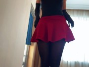 MY FANCENTRO - Awesome sex and footjob in shiny tights and nylon suit 8/16