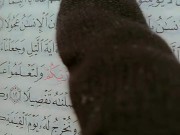 Reading Quran Muslim girl hijab