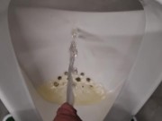 pissing after movie in cinema. beer pissing 9/16