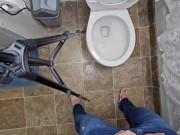 Nerdy Faery Standing Jeans Piss One Handed POV Blooper 8/16