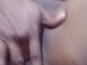 Amateur Ebony milf pee finger pussy masterbation