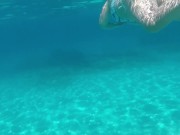 Underwater moments with hot views of my big natural tits and hot pussy 6/16
