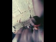 Real black dick out door massage 12/16