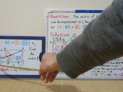 Find the ratio of length of ST to BD in the simplest integer ratio.720p[JapanMath] 2/16