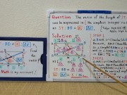 Find the ratio of length of ST to BD in the simplest integer ratio.720p[JapanMath] 9/16