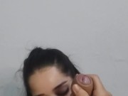 Fazendo o papel de namorada submissa com um sexo oral profundo no pau grande do Wellington Prado 6/16